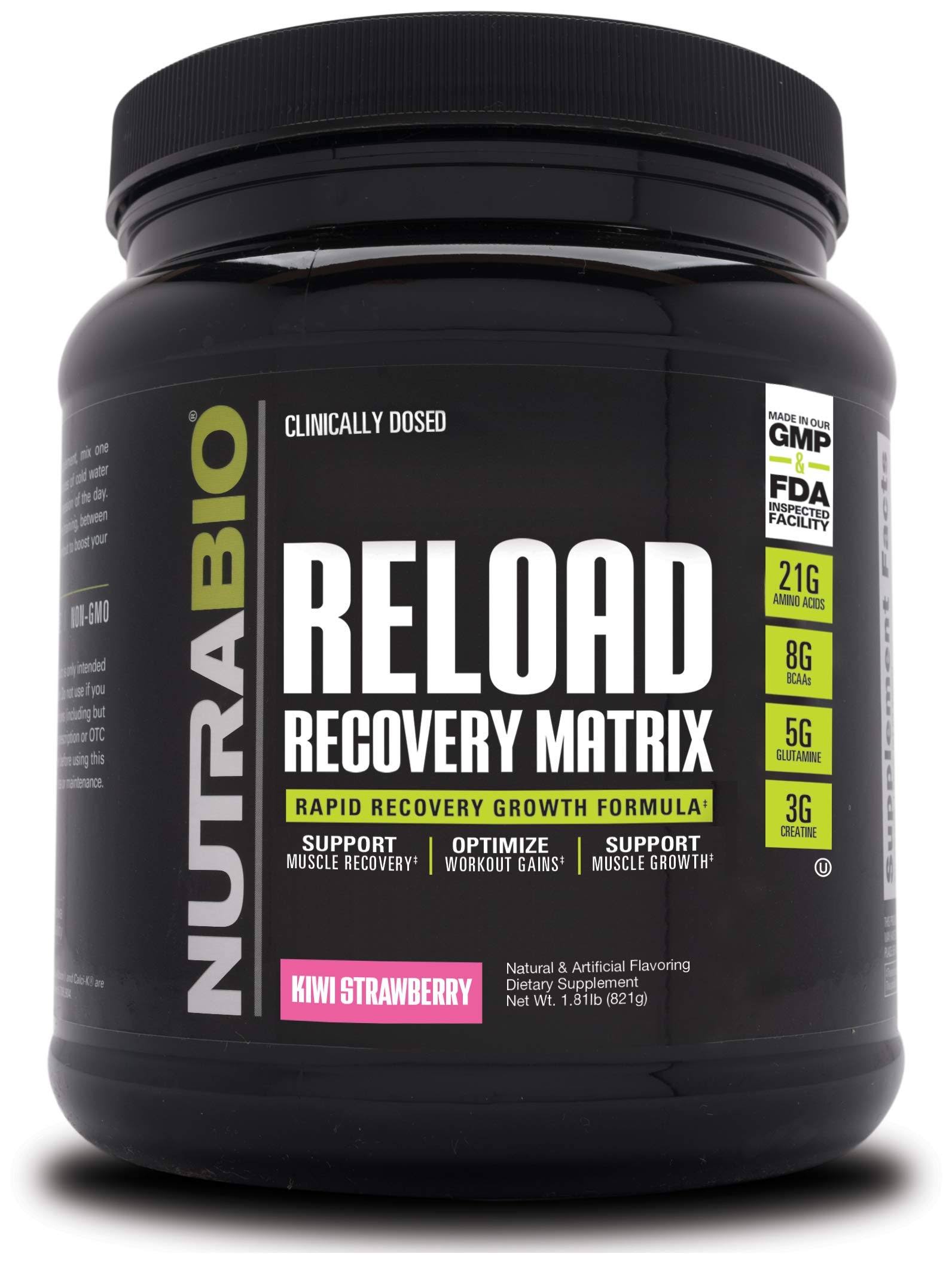 NutraBio - Reload Recovery Matrix 30 Servings Kiwi Strawberry
