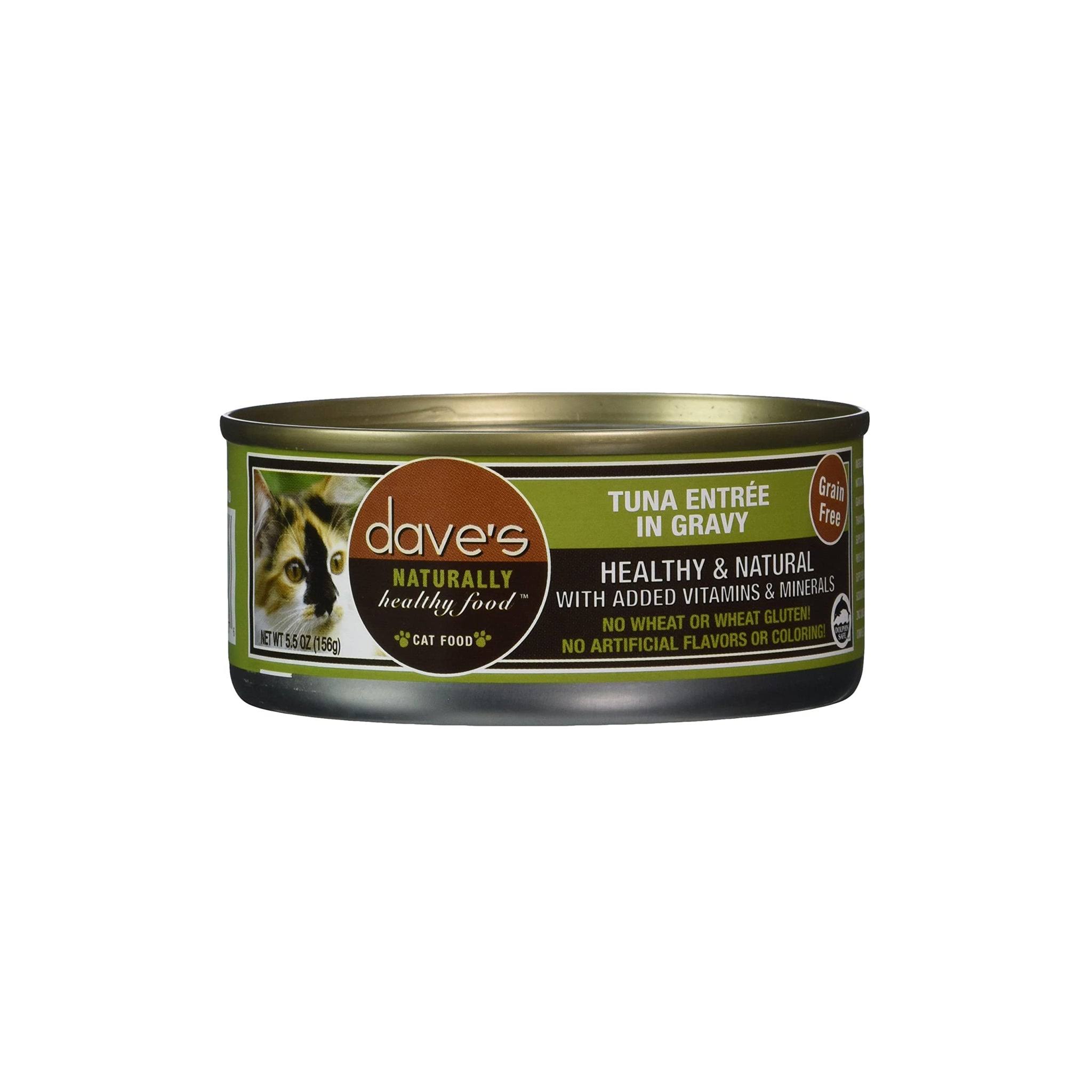 Dave's Naturally Healthy Food Cat Food - Tuna Entree In Gravy
