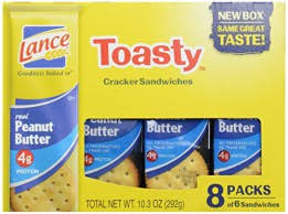 Lance Toasty Cracker Sandwiches - 8 On-The-Go Packs, Peanut Butter, 292g