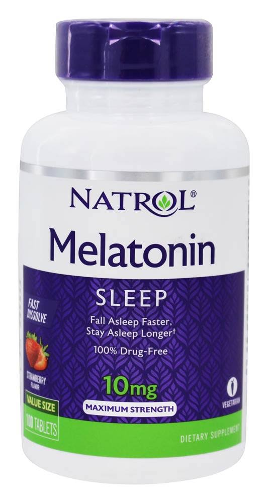 Natrol Melatonin Sleep Dietary Supplement - Strawberry, 10mg, 100ct