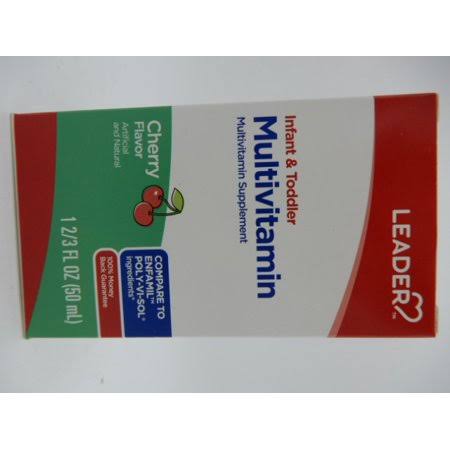 Leader Infant&Toddler Multivitamin Supplement Cherry Flavor 1.66 fl oz