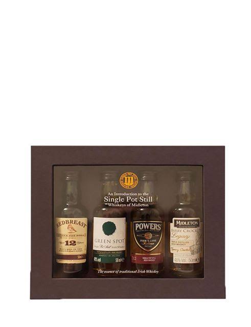 Single Pot Still Miniature Irish Whiskey Collection Pack - 4pk, 50ml