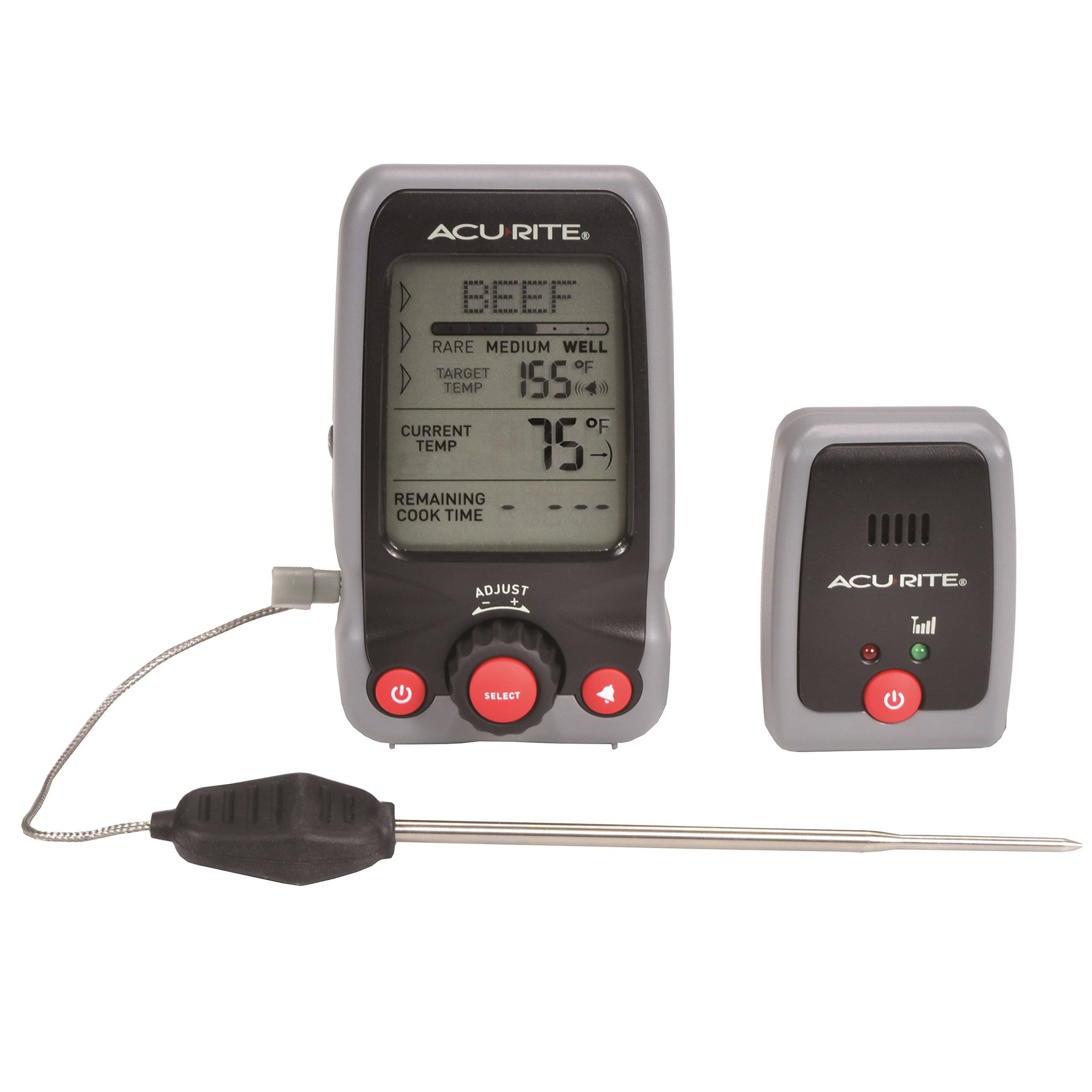 AcuRite 00278 Digital Meat Thermometer and Timer - with Pager