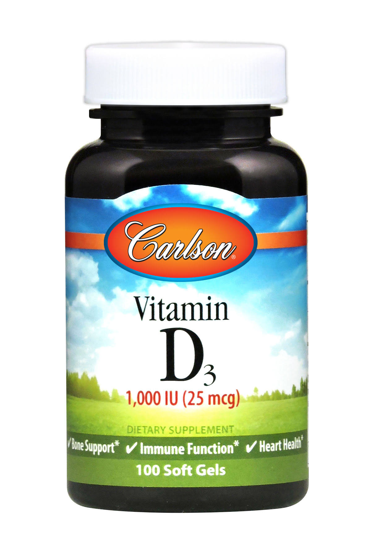 Carlson Vitamin D Supplement - 1000 IU, 100 Softgels