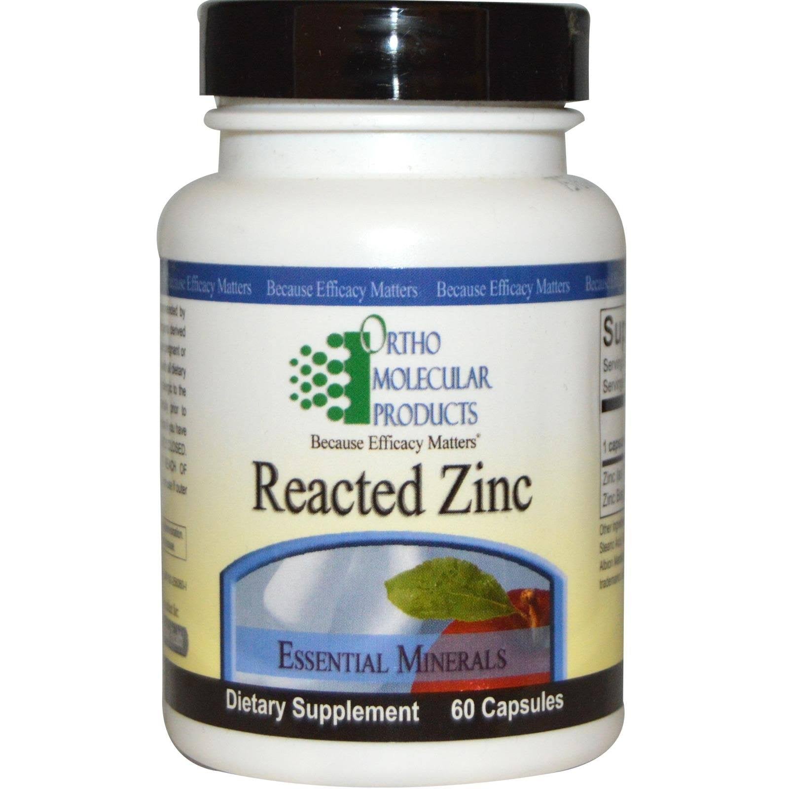 Ortho Molecular Products Reacted Zinc Essential Minerals - 60ct