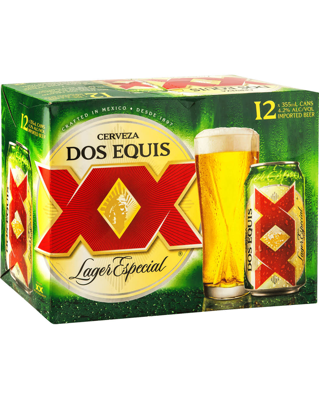 Dos Equis Lager Especial Beer - 12 Cans