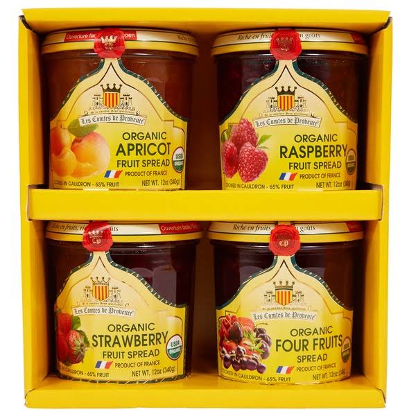 Les Comtes de Provence Organic Apricot Fruit Spread Variety - 12 oz