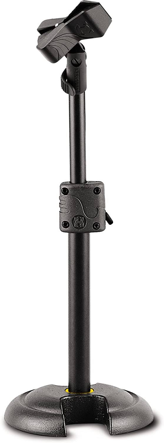 HERCULES MS100B H-BASE MICROPHONE STAND WITH EZ MIC CLIP