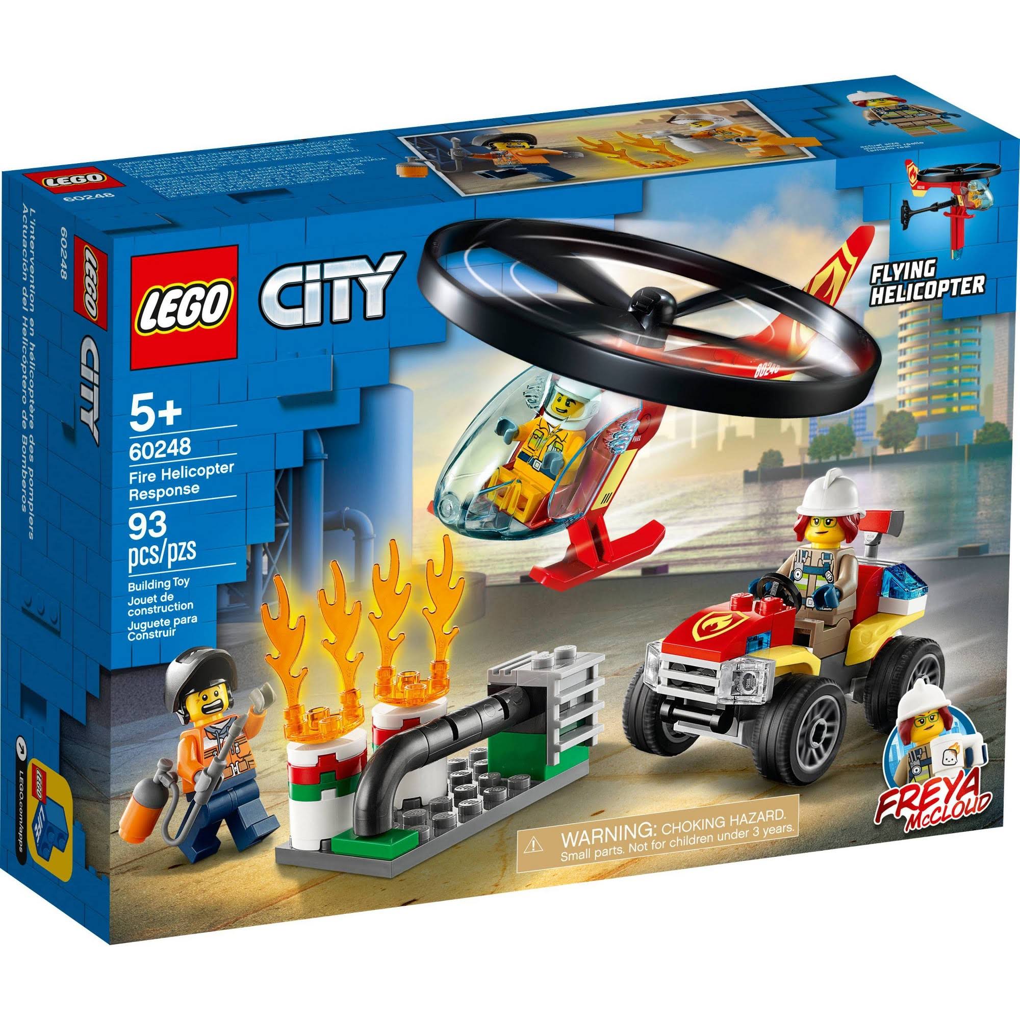 LEGO City Fire Helicopter Response 60248 Firefighter Toy, Fun Building