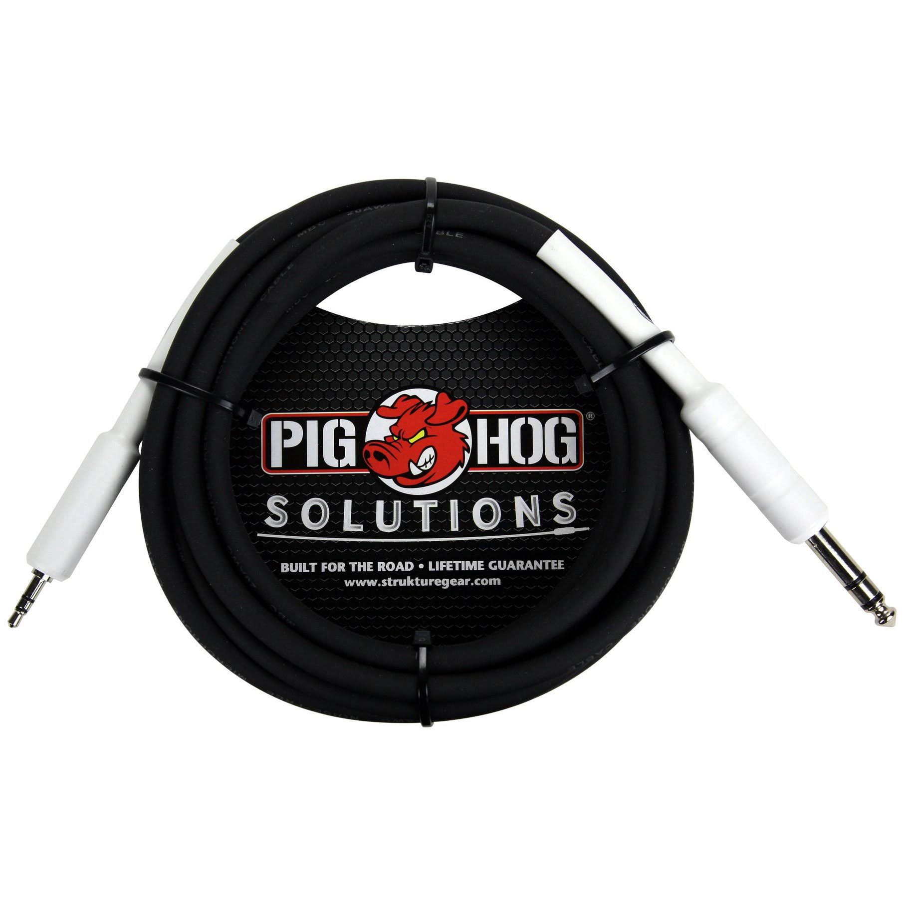 Pig Hog Cable - 1/4" TRS to 1/8" Mini, 6ft PX48J6