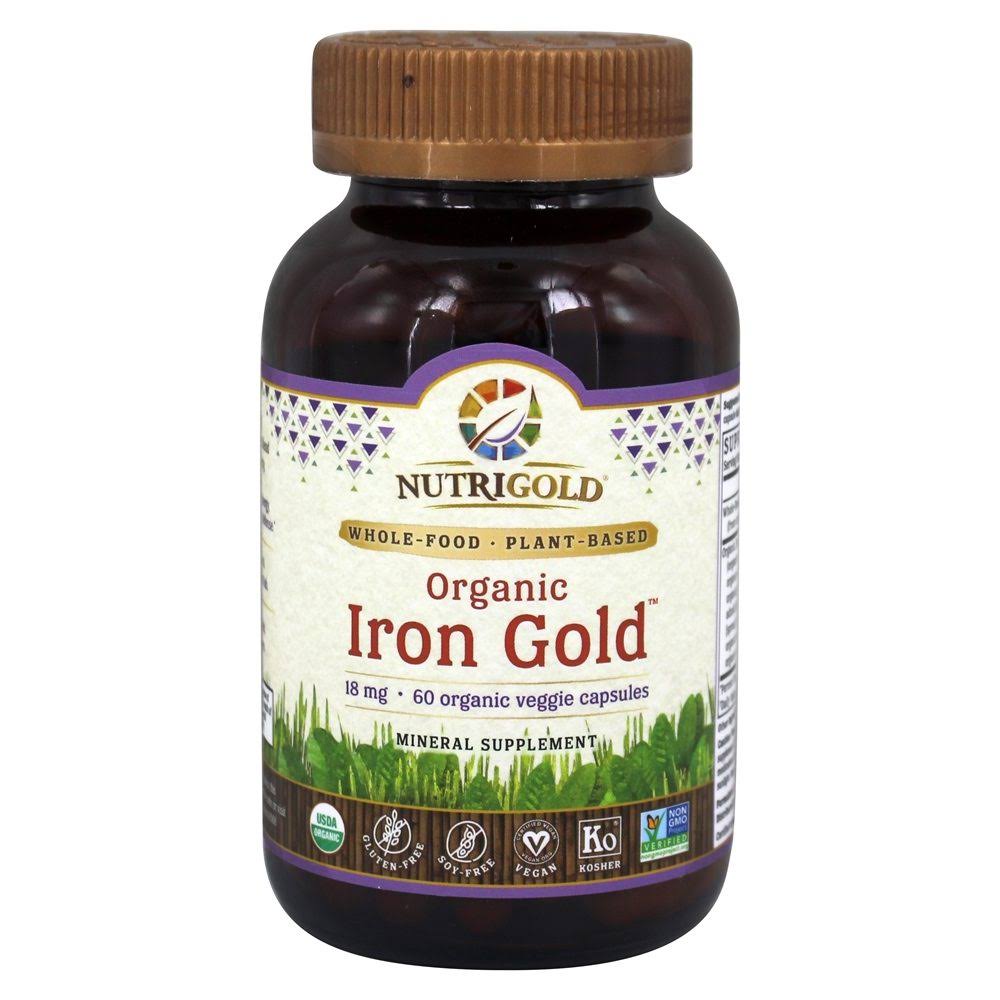 NutriGold Organic Iron Gold Mineral Supplement - 18mg, 60ct