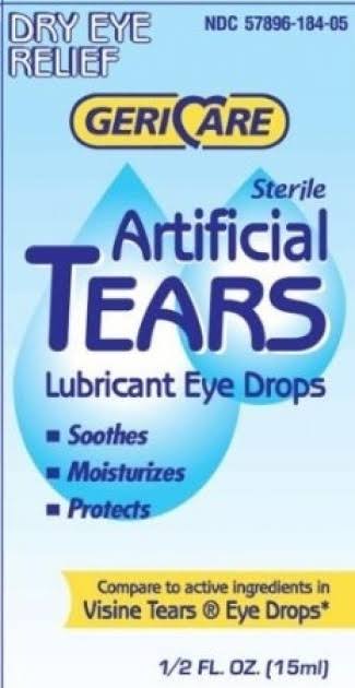 Gericare Artifical Tears Lubricant Eye Drops - 0.5oz