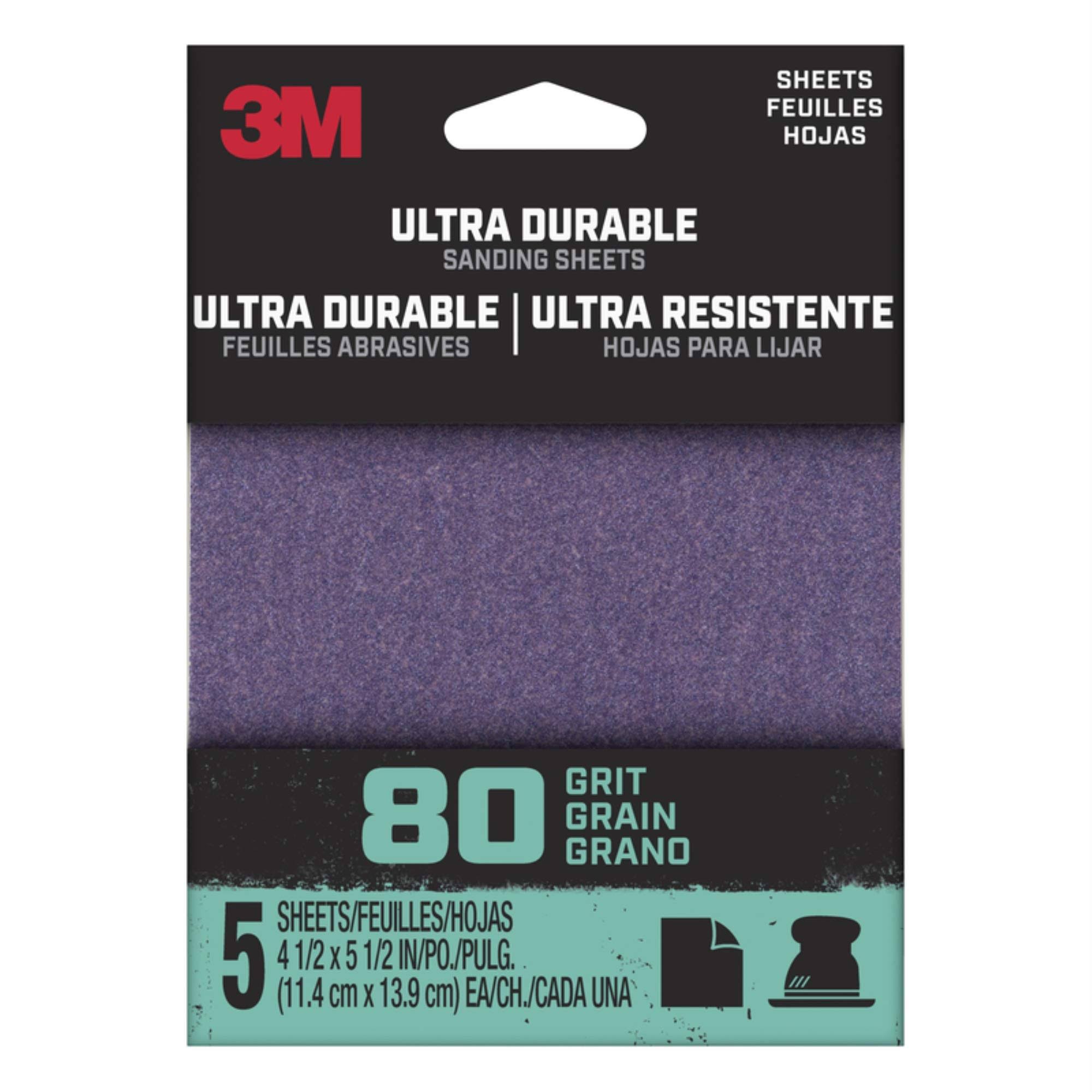 3M 27363 Ultra Durable 1/4 Sheet Sandpaper