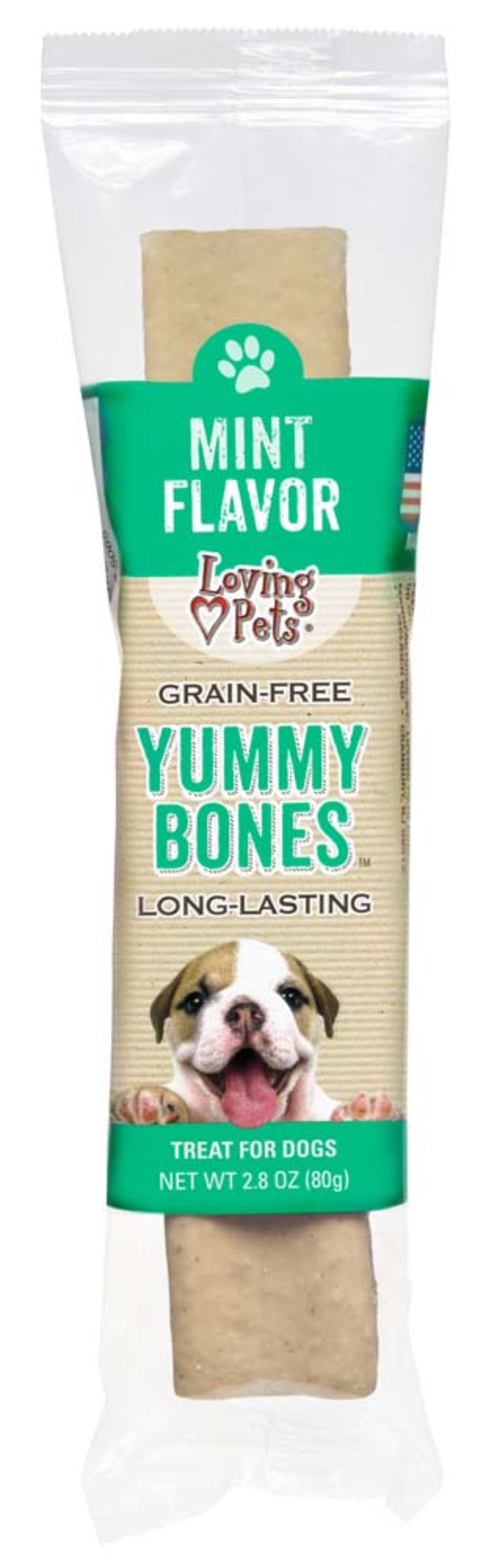 Loving Pets Mint Yummy Bone Singles for Dogs, Pack of 15 Individually