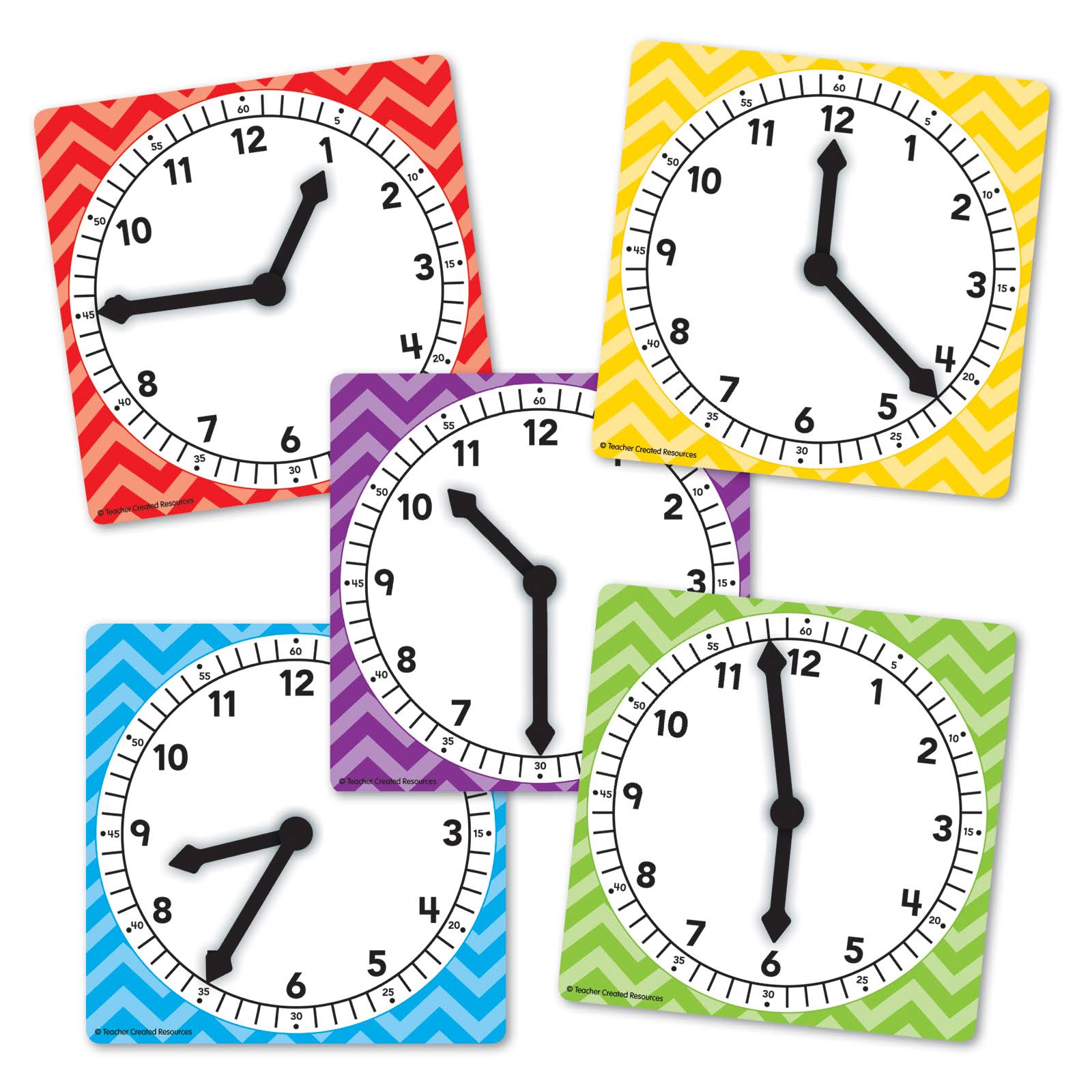 Teacher Created Resources Clocks Spinners - Pack Of 5