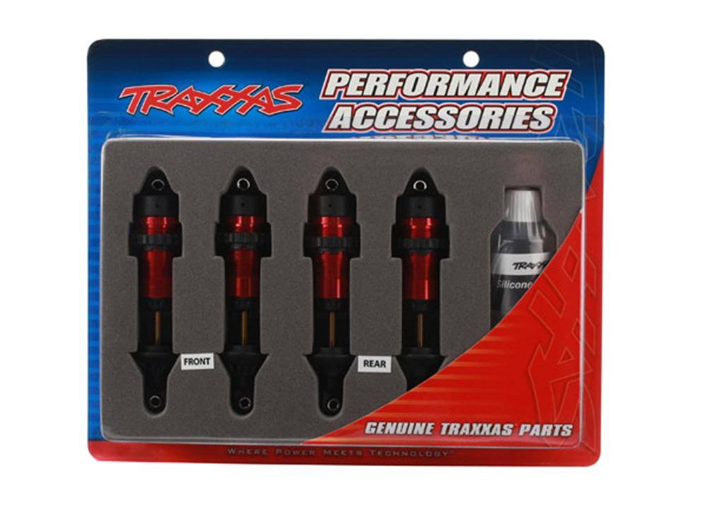 Traxxas 5460R Aluminium GTR Shocks - Red, 4pcs