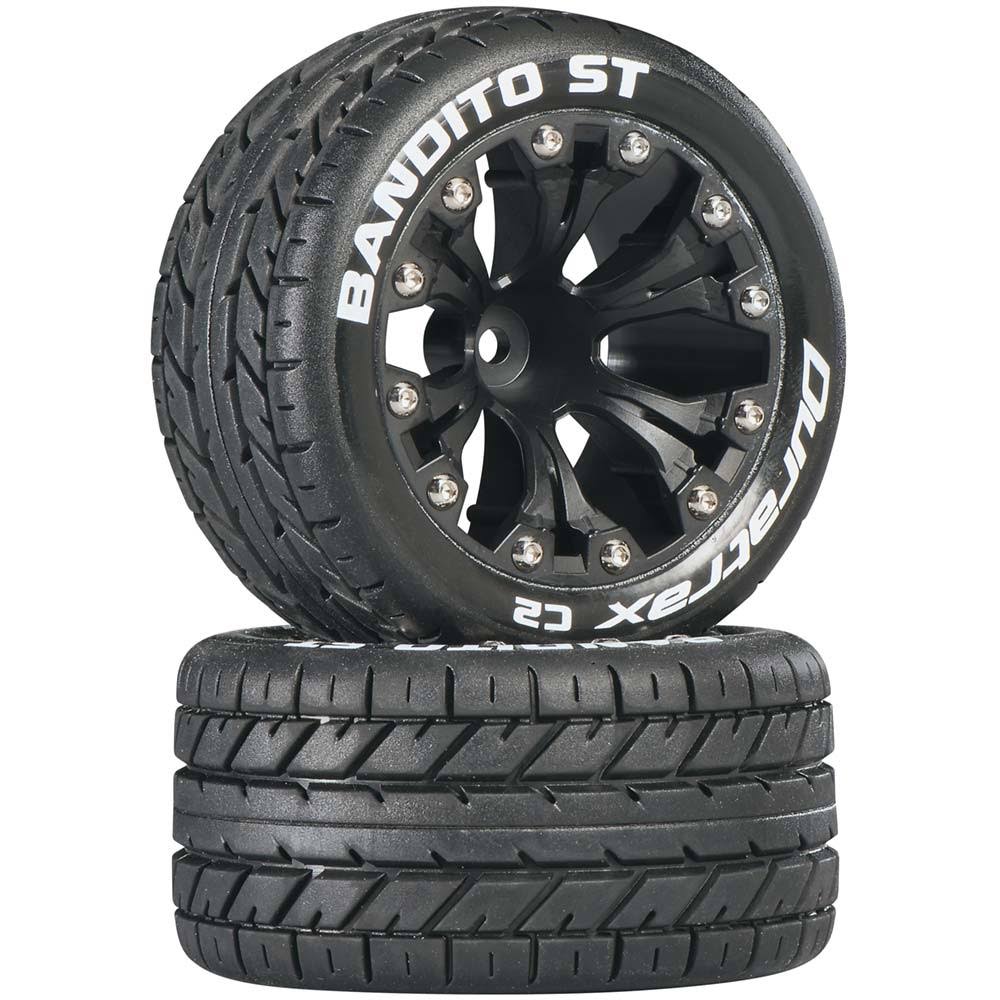 Duratrax Bandito ST 2.8 2WD Mounted Front C2 Black (2) DTXC3540