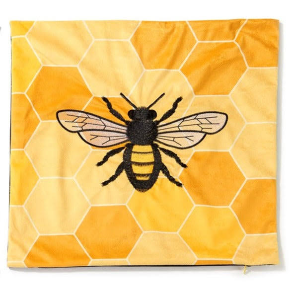 Pillow Cover - Bee or Sunflower Bee Cover - HoneyGramz-Kosher