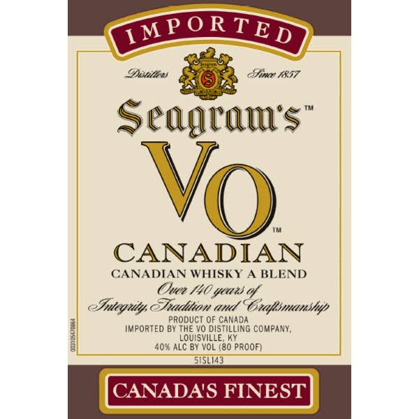 Seagram's VO Canadian Whisky, 750 ml