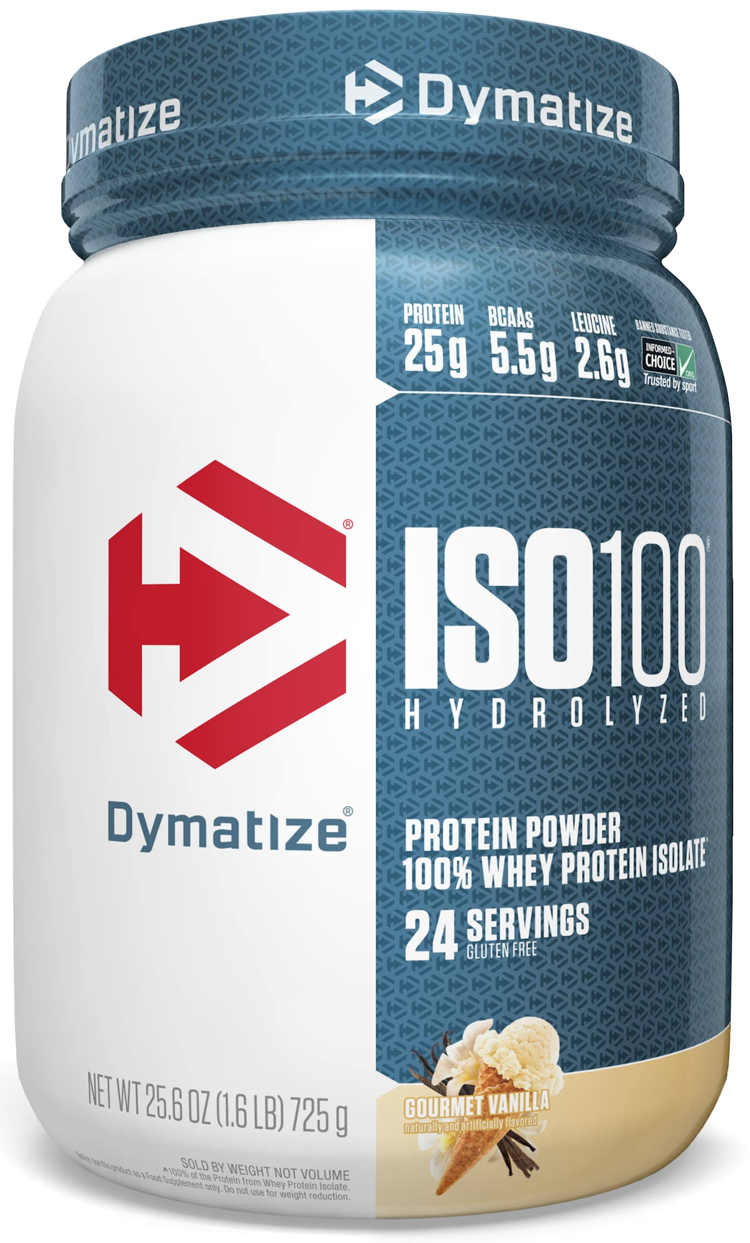 Dymatize ISO100 Hydrolyzed 100% Whey Protein Isolate - Gourmet Vanilla, 1.6lb