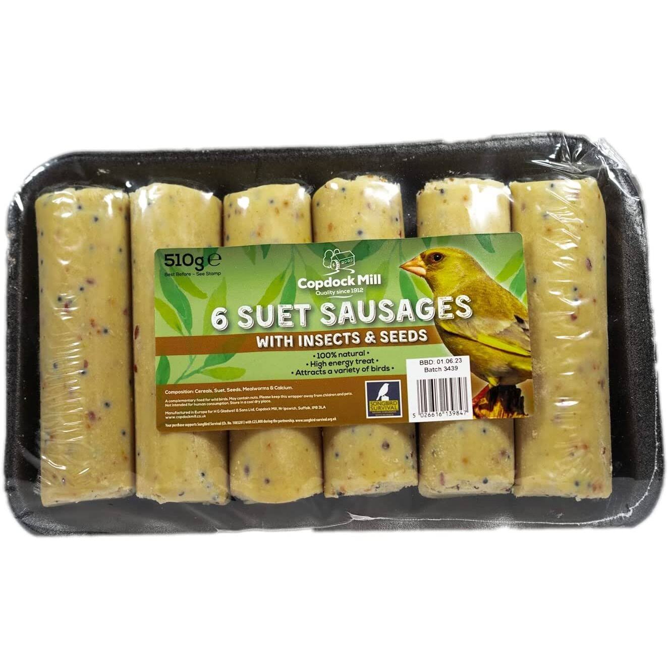 Copdock Mill Suet Sausage Insect 6 Pk