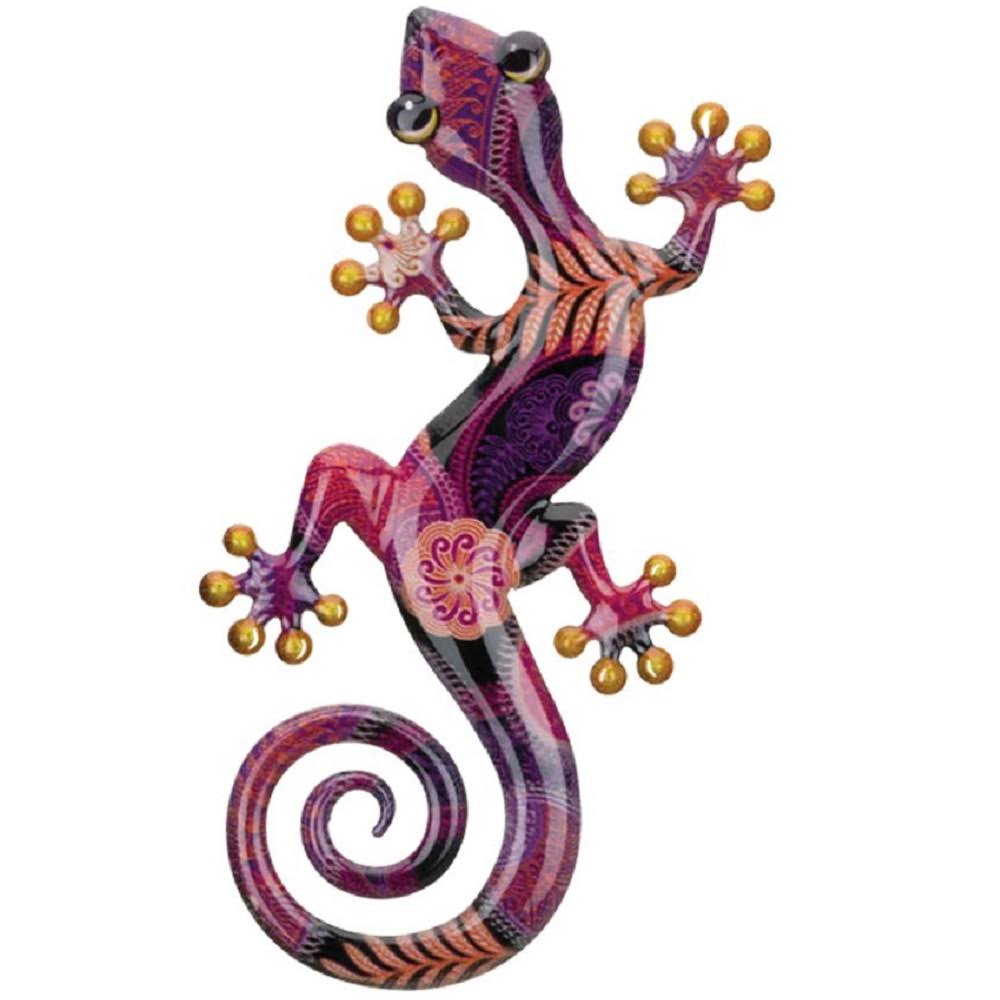 Regal Art & Gift Purple & Pink 8'' Luster Gecko Wall Art One-Size