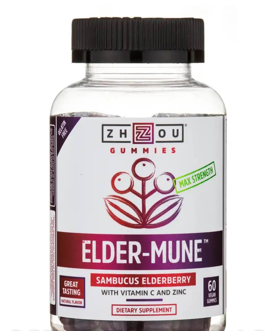 Zhou Nutrition Elder-Mune Elderberry Gummies - 60 Vegan Gummies