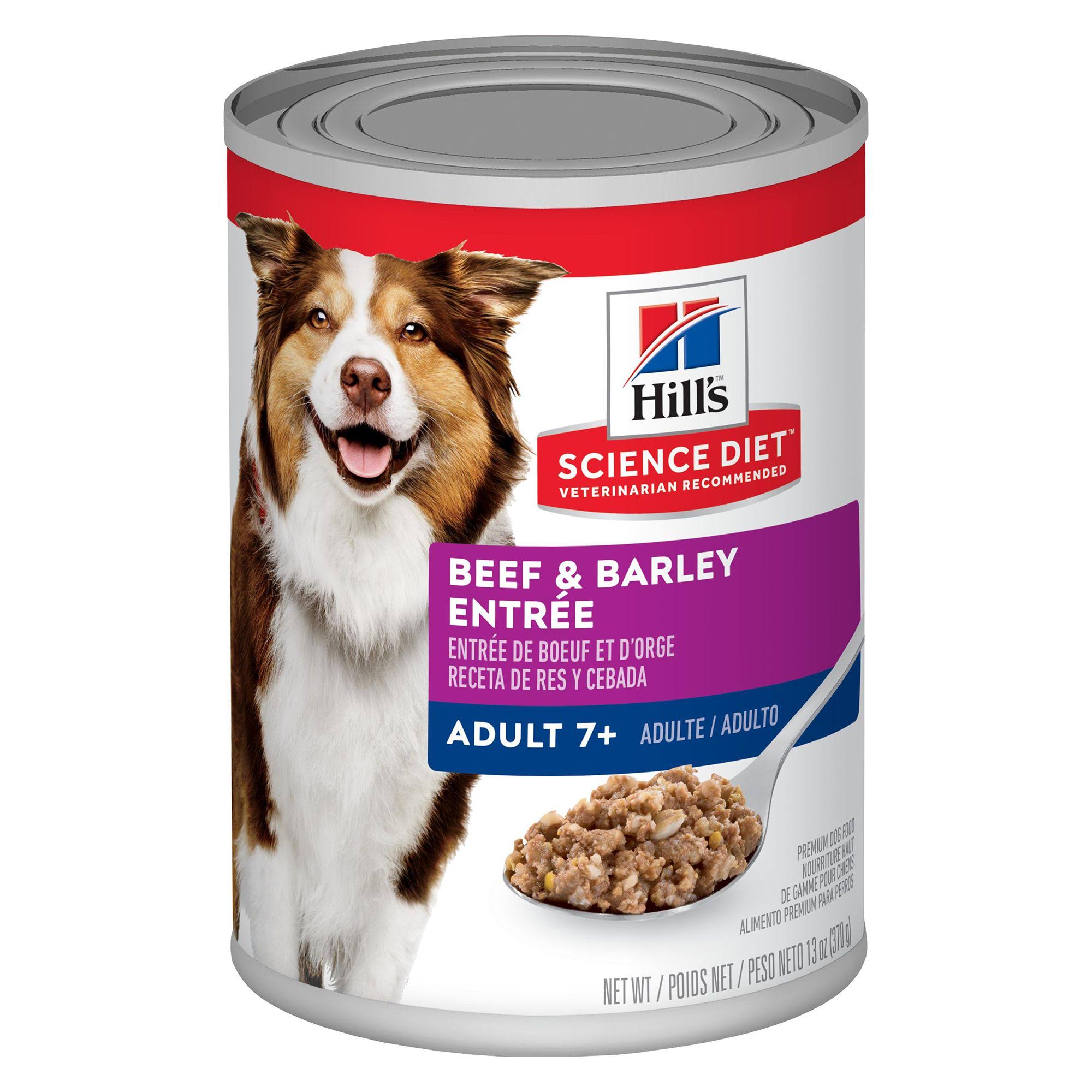 Hill's Science Diet Beef & Barley Entrée Ground Premium Dog Food Adult 7+