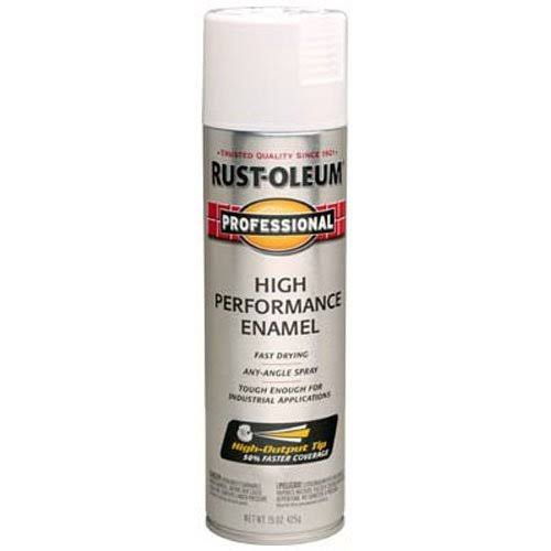 Rust-Oleum 7592838 Professional High Performance Enamel Spray Paint - Gloss White, 15oz
