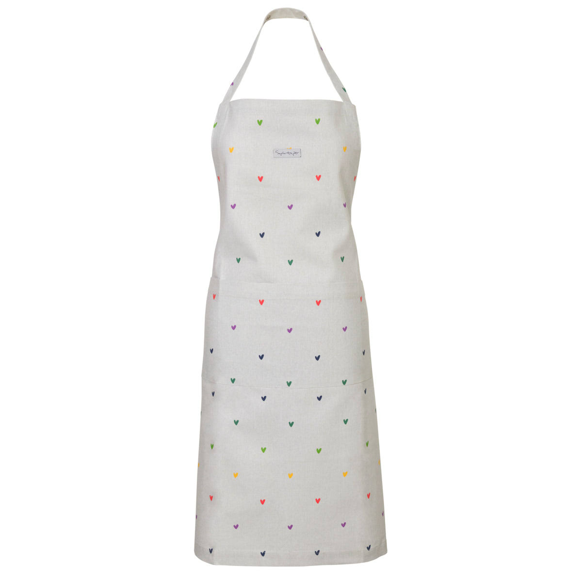 Multicoloured Hearts Adult Apron by Sophie Allport