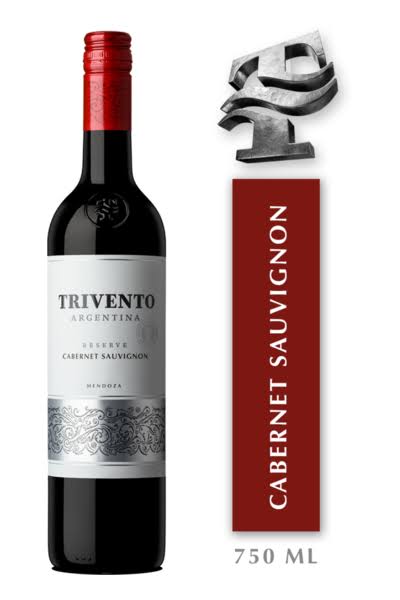 Trivento Cabernet Sauvignon Reserve, Argentina (Vintage Varies) - 750 ml bottle