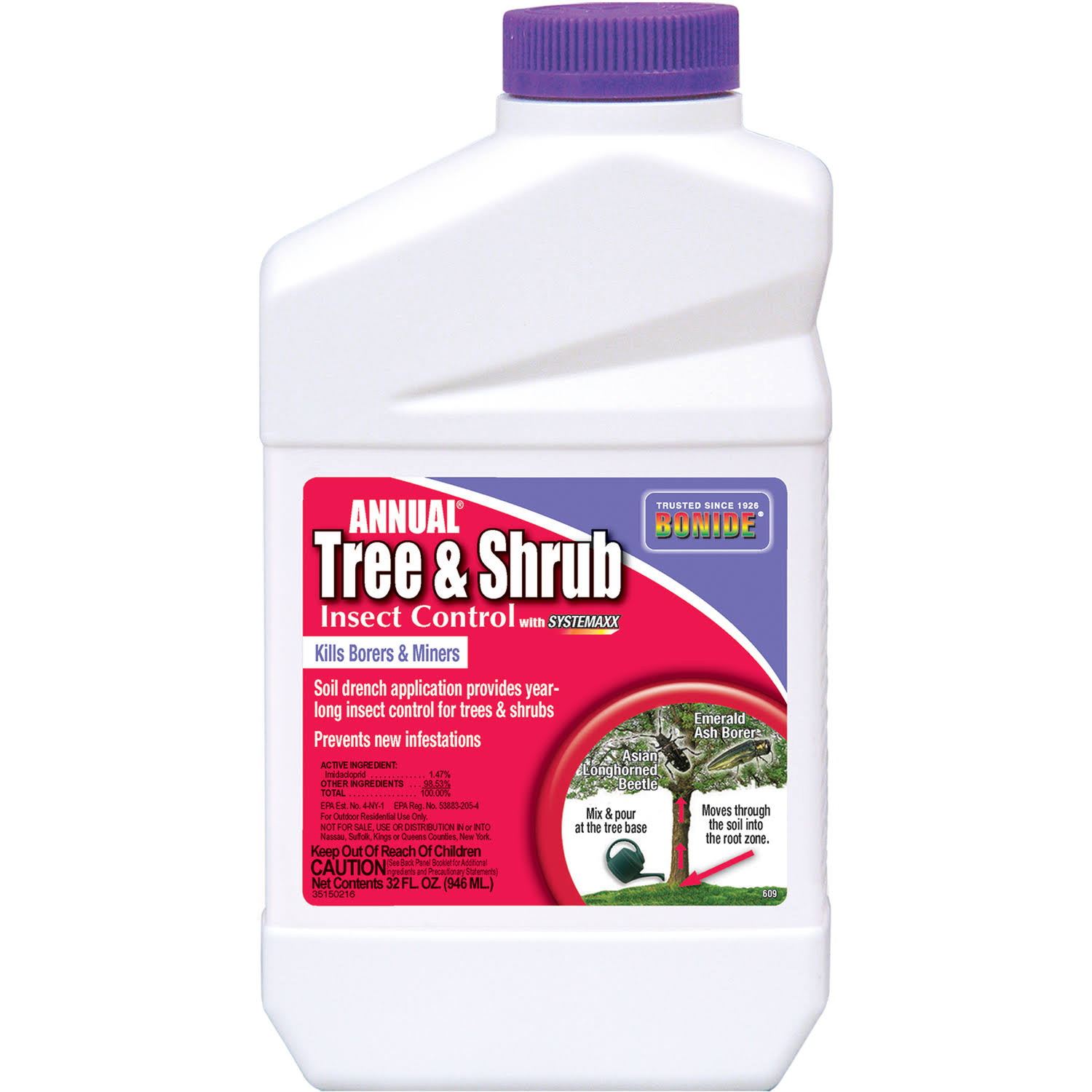 Bonide 609 Tree and Shrub Drench Insect Control - 1qt