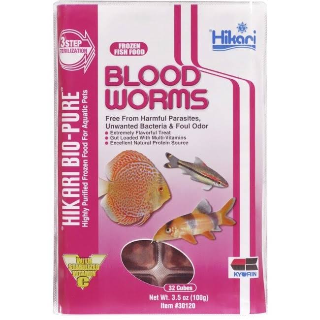 Hikari Blood Worms Cubes - 3.5oz