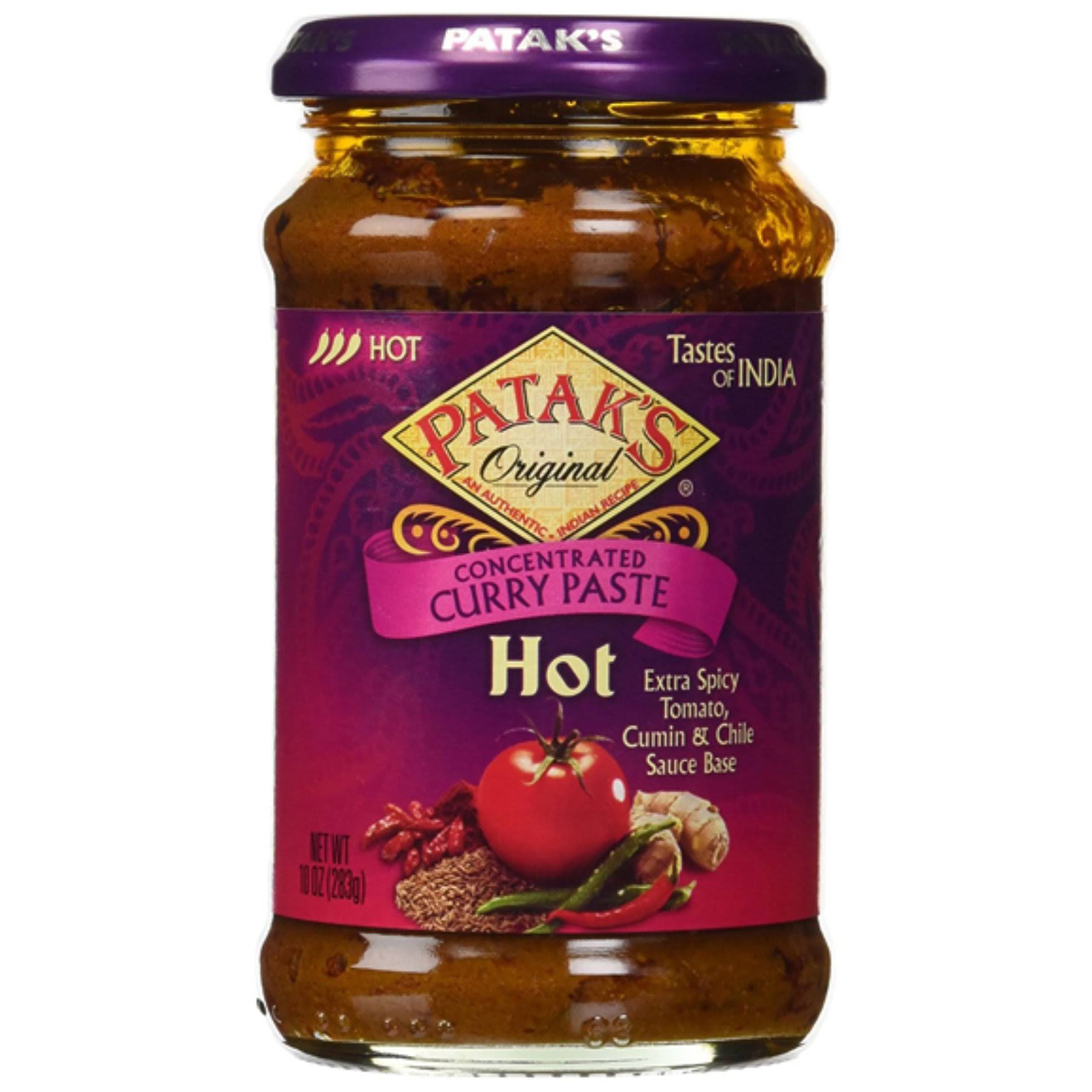 Pataks Concentrated Curry Paste - Hot, 283g