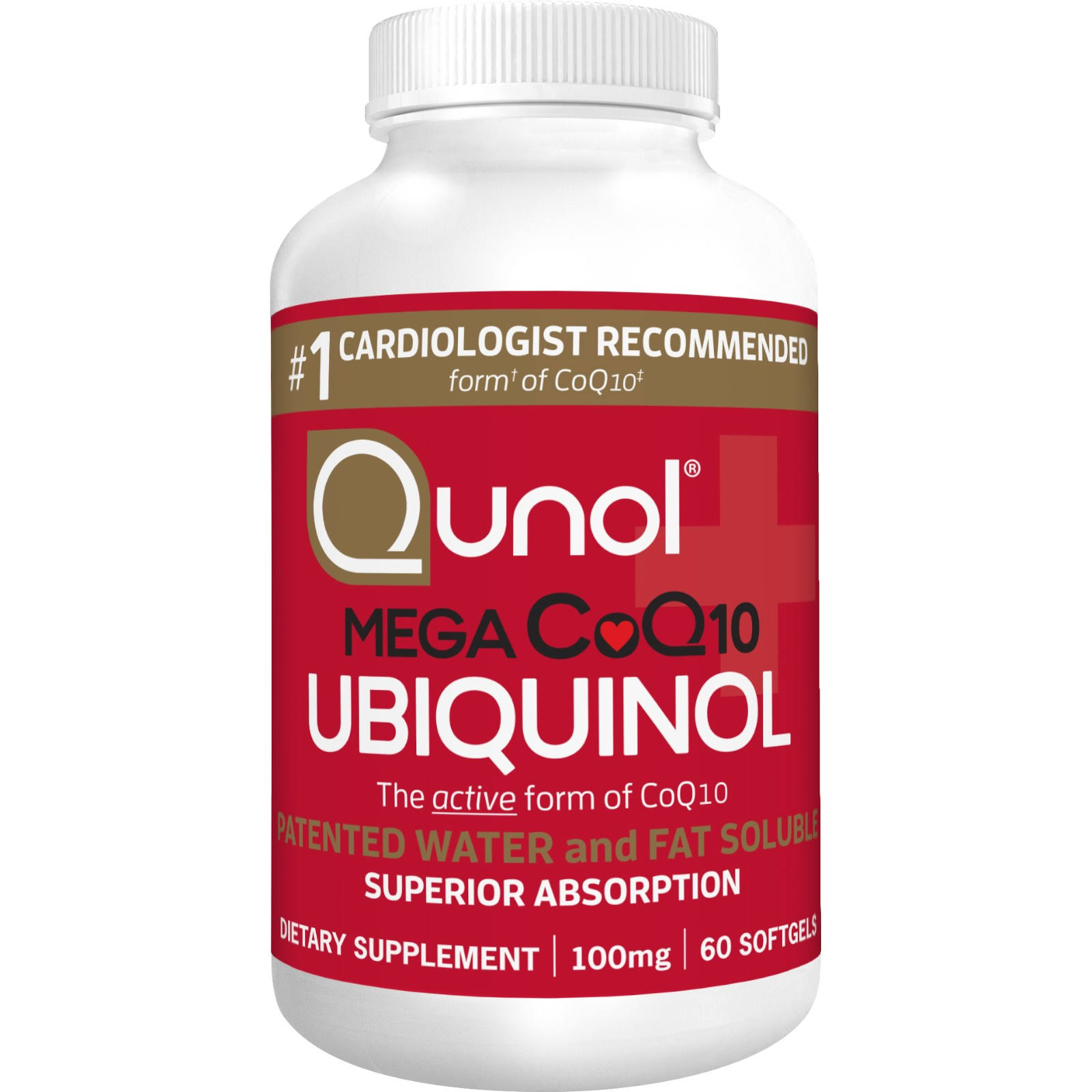 Qunol Mega CoQ10 Ubiquinol Dietary Supplement - 60 Softgels