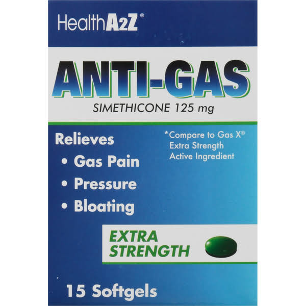 Health A2z Anti-Gas Extra Strength Gels - 15ct