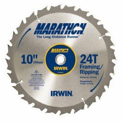 Irwin Marathon Standard Carbide Circular Saw Blade - 10", 24T