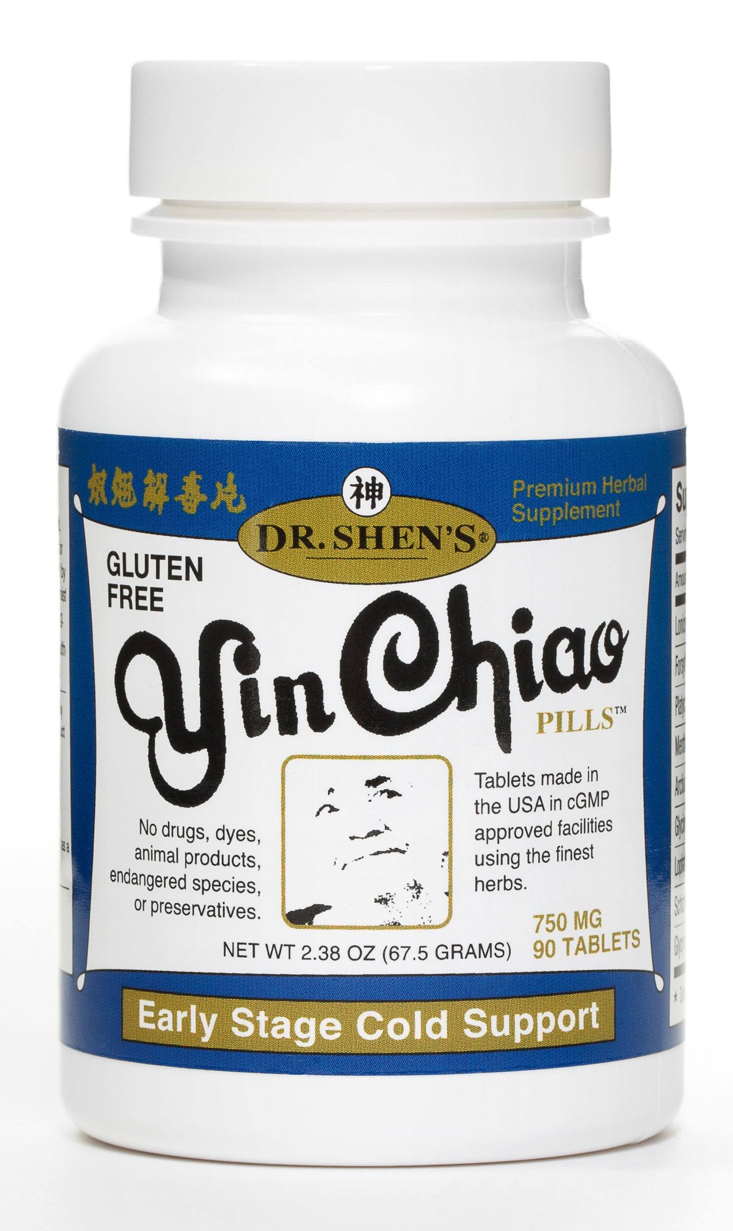 Dr. Shen's Yin Chiao Pills 750mg Tablets - x90