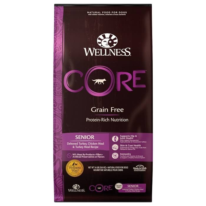 Wellness Core Senior Natural Grain Free Dry Dog Food - 24lb