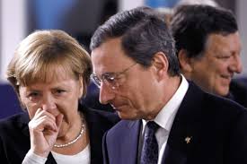 Draghi,Merkel e Barroso