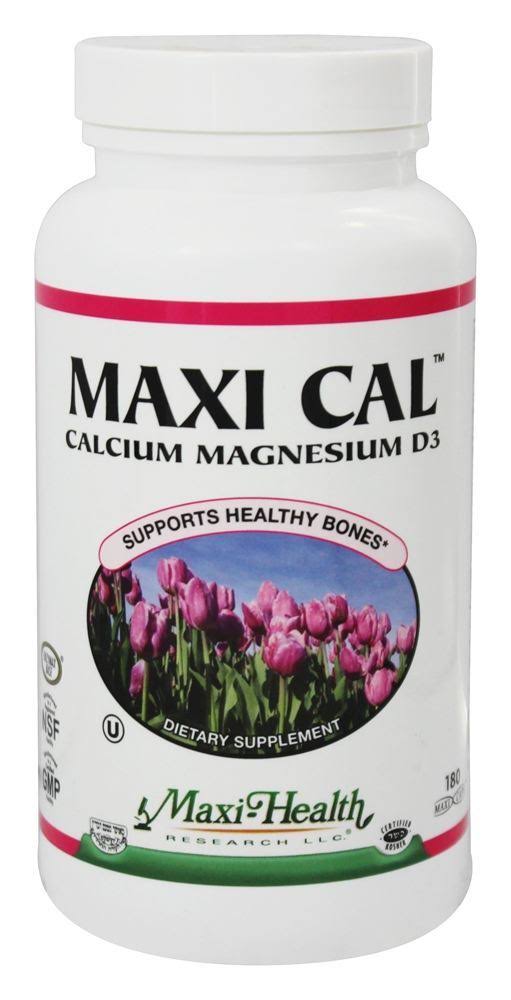 Maxi Health Kosher Vitamins Calcium Magnesium D3 Dietary Supplement - 180 Capsules