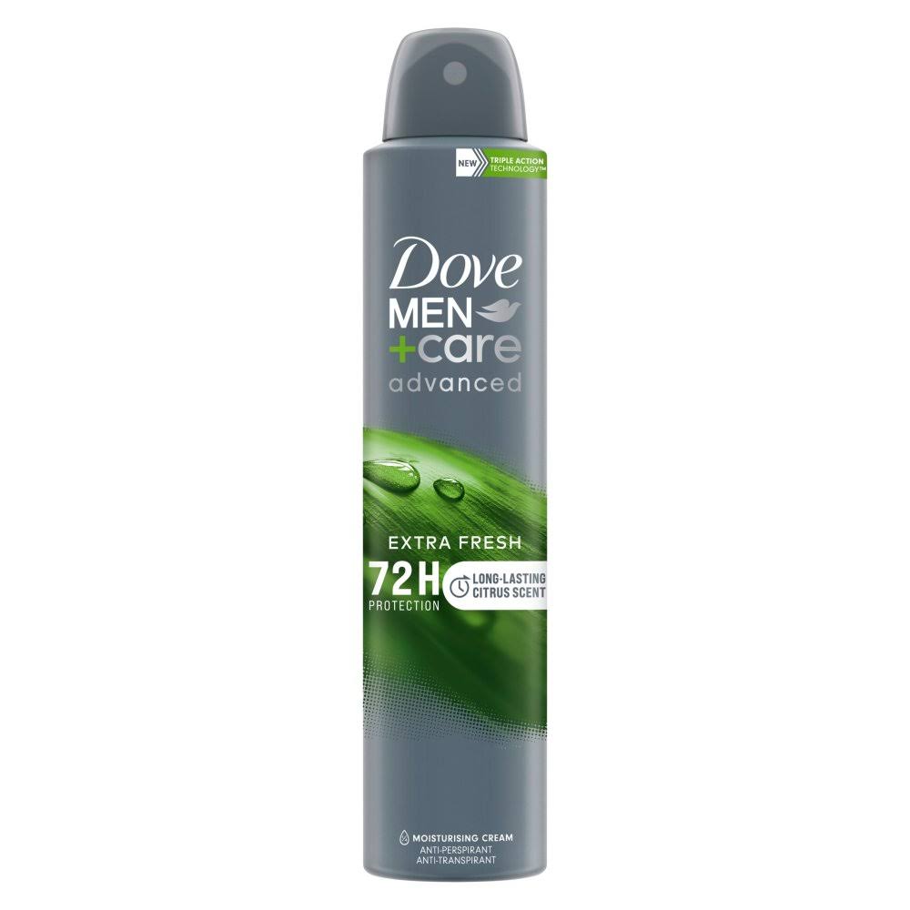 Dove Men+Care Advanced Extra Fresh 72hr Anti-Perspirant Deodorant with Triple Action Sweat & Odour Protection Technology 200ml