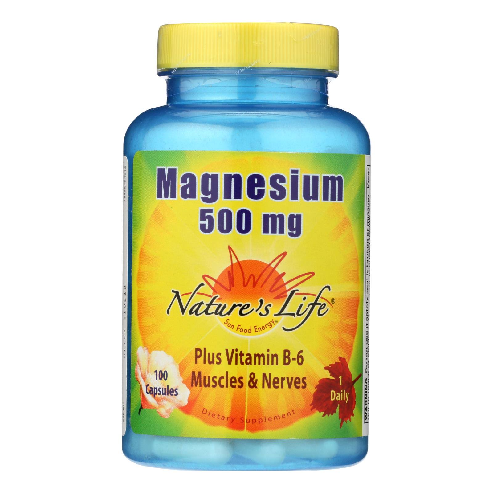 Natures Life Magnesium 500mg Dietary Supplement - 100 Capsules
