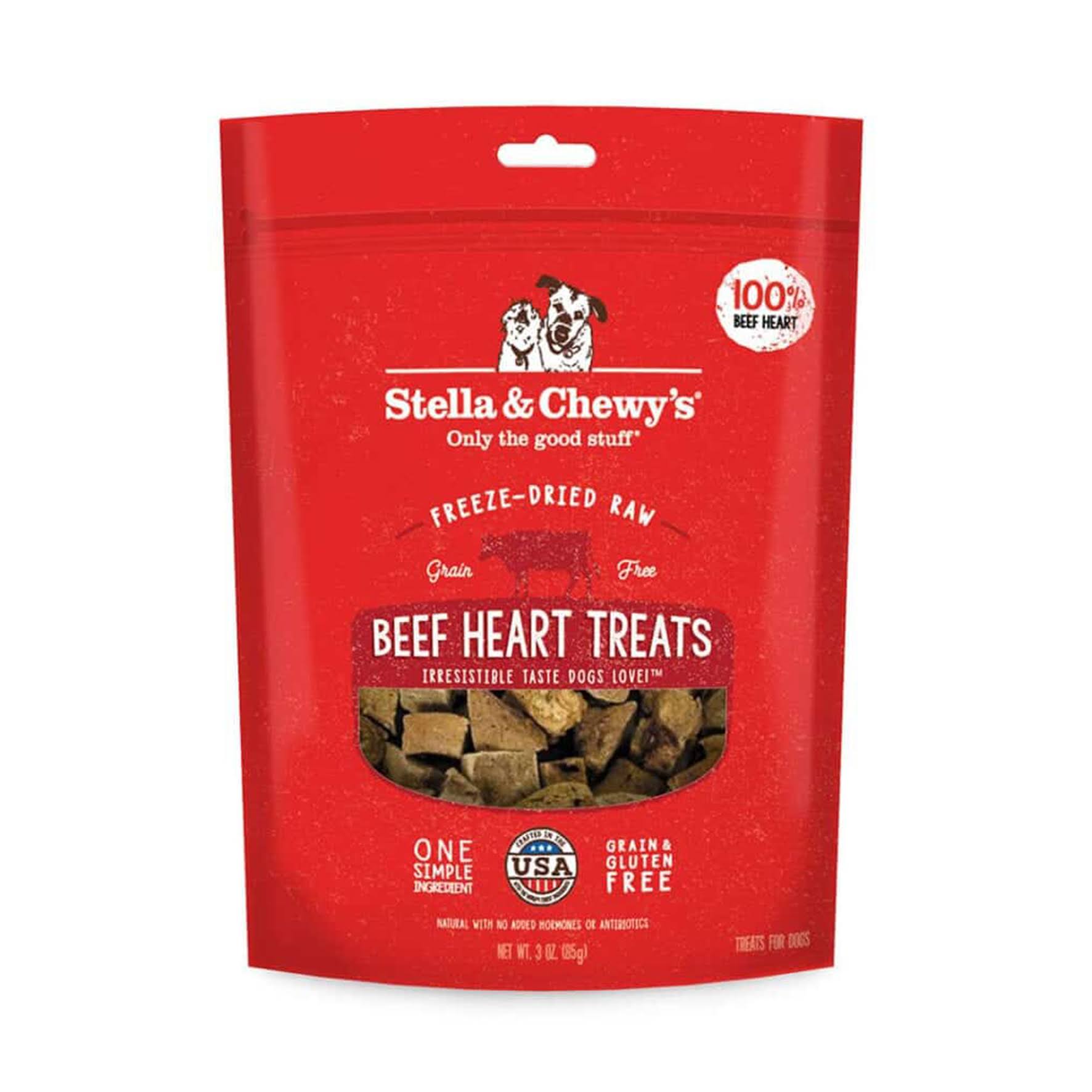 Stella & Chewy's Freeze Dried Beef Heart Dog Treats - 3 oz.
