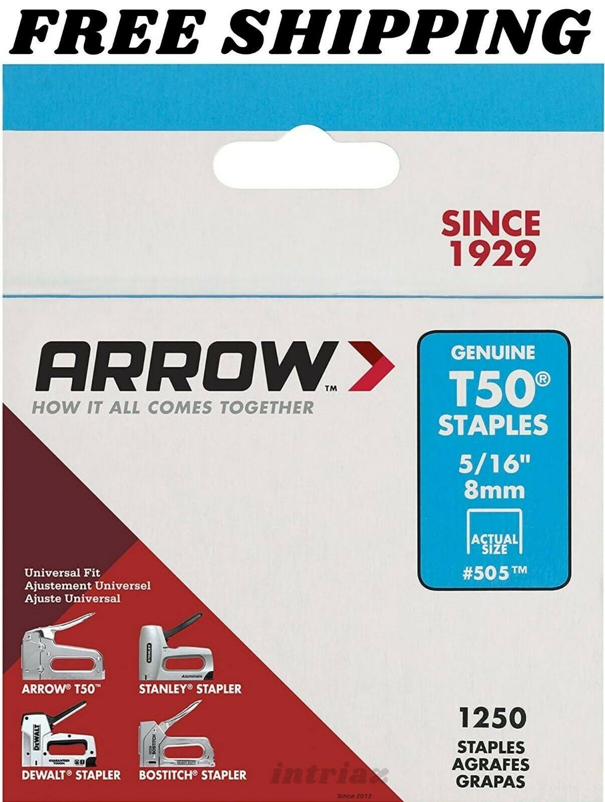 Arrow T50 Genuine Staples Manual - 8mm, 1250 Staples