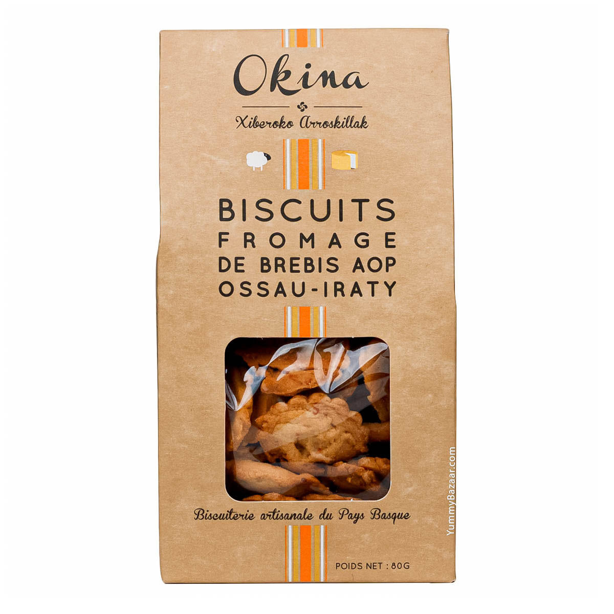 Ossau-Iraty Sheep Cheese Biscuits by Okina, Delivered by myPanier