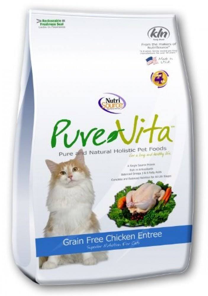 Pure Vita Grain Free Cat Food - Chicken, Dry, 6.6lb