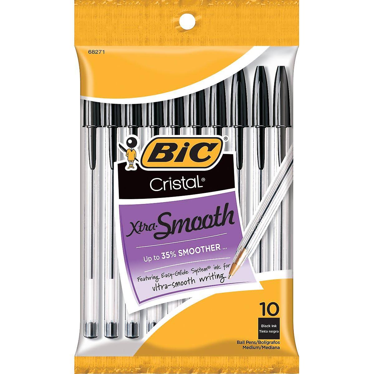 BIC Cristal Ballpoint Pens - Black, 10 Pack