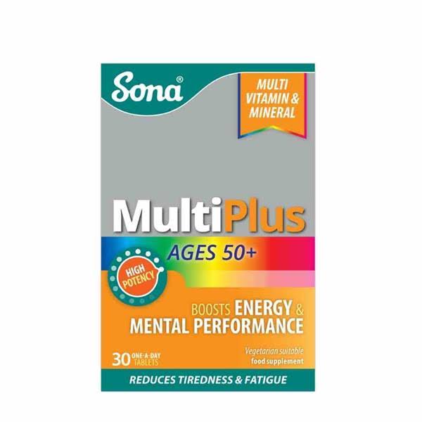Sona MultiPlus Multivitamin and Multimineral 50 Plus 30 Tablets