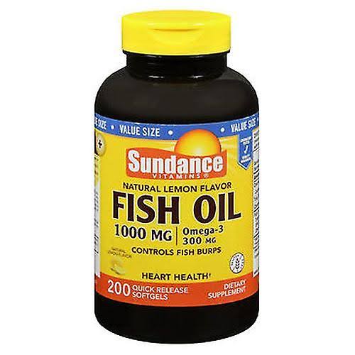 Sundance Natural Lemon Flavor Omega 3 Lem Fish Oil - 200ct, 1000mg